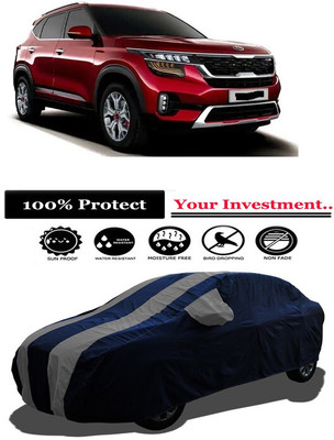 Amexride Car Cover For Kia Seltos HTK Plus 1.5 Diesel (With Mirror Pockets)(Grey)