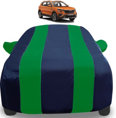 Amanzo Car Cover For Skoda Kushaq (With Mirror Pockets)(Green)