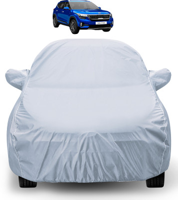MOCKHE Car Cover For Kia SELTOS (With Mirror Pockets)(Silver)