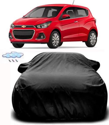 Aoriyon Car Cover For Chevrolet Spark (With Mirror Pockets)(Black)