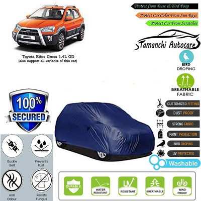 Tamanchi Autocare Car Cover For Toyota Etios Cross 1.4L GD(Blue)