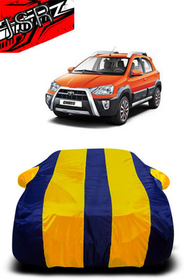 J S R Car Cover For Kia CROSS (With Mirror Pockets)(Yellow, Blue)