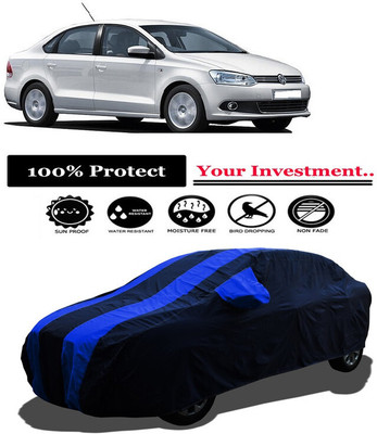 Amexride Car Cover For Volkswagen Vento 1.6 Trendline Petrol (With Mirror Pockets)(Multicolor)