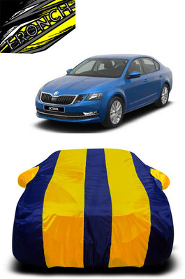 FRONCH Car Cover For Skoda Octavia 1.9 SDI (With Mirror Pockets)(Yellow, Blue)