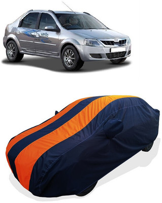 Coxtor Car Cover For Mahindra E Verito D6 Electric (With Mirror Pockets)(Orange)
