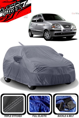 J S R Car Cover For Hyundai Santro 1.0i (With Mirror Pockets)(Grey)