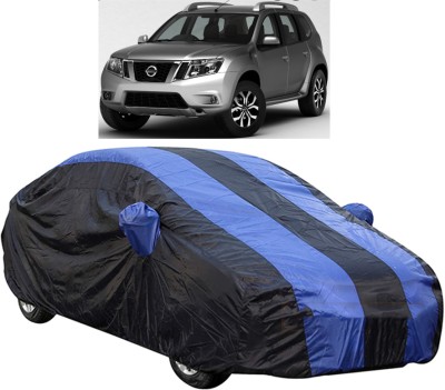 KushRoad Car Cover For Nissan Terrano (With Mirror Pockets)(Blue, Black)