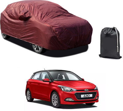 PAGORA Car Cover For Hyundai Elite i20 (With Mirror Pockets)(Maroon)