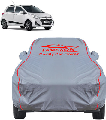 FAMEXON Car Cover For Hyundai Grand i10 (With Mirror Pockets)(Grey, For 2021, 2022, 2019, 2021, 2022, 2023, 2024 Models)