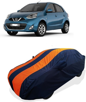Coxtor Car Cover For Nissan Micra XL Option D Diesel (With Mirror Pockets)(Orange)