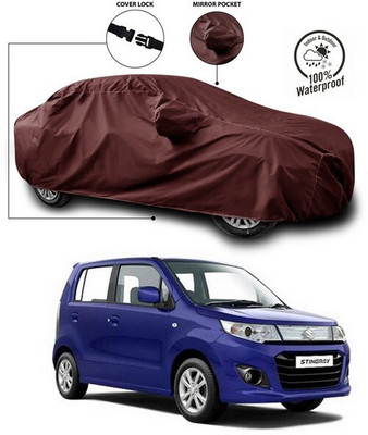 ANTHUB Car Cover For Maruti Suzuki WagonR Stingray (With Mirror Pockets)(Maroon, For 2020, 2021, 2022, 2023, 2024 Models)