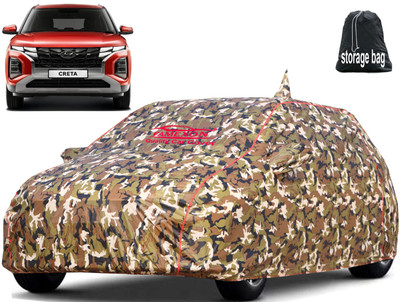 FAMEXON Car Cover For Hyundai Creta (With Mirror Pockets)(Multicolor)