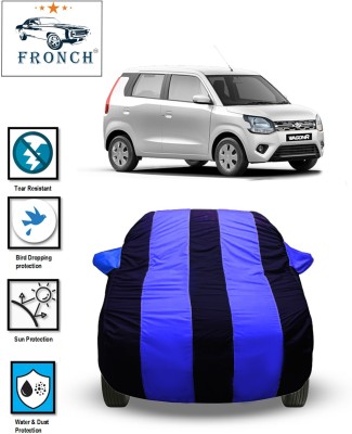 FRONCH Car Cover For Maruti Suzuki Wagon R 1.0 (With Mirror Pockets)(Blue)