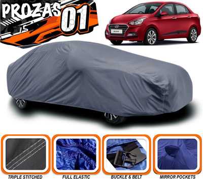 prozas Car Cover For Hyundai Xcent (With Mirror Pockets)(Grey)
