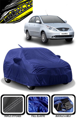 FRONCH Car Cover For Tata Manza (With Mirror Pockets)(Blue)