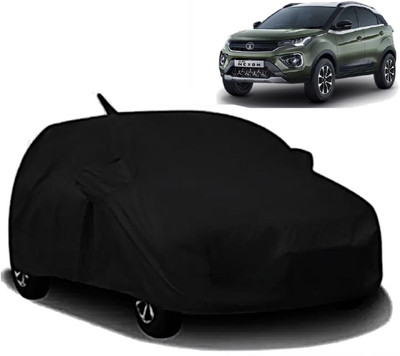 S Shine Max Car Cover For Tata Nexon (With Mirror Pockets)(Black)