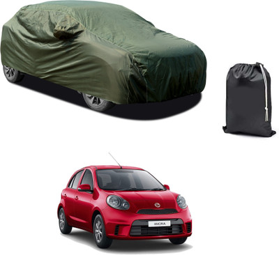 PAGORA Car Cover For Nissan Micra Active (With Mirror Pockets)(Green)