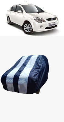 ATBROTHERS Car Cover For Ford Fiesta Classic (Without Mirror Pockets)(White, Blue)