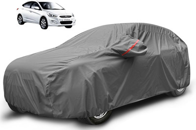 Caronix Car Cover For Hyundai Verna (With Mirror Pockets)(Grey)