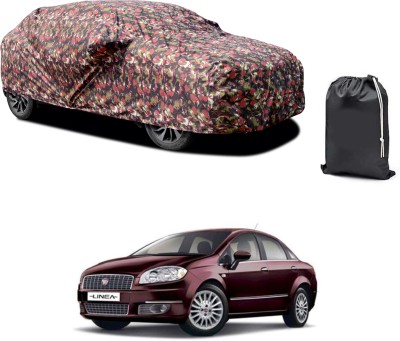 CODOKI Car Cover For Fiat Linea Classic (With Mirror Pockets)(Red)