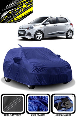 FRONCH Car Cover For Hyundai Grand i10 Magna CNG (With Mirror Pockets)(Blue)