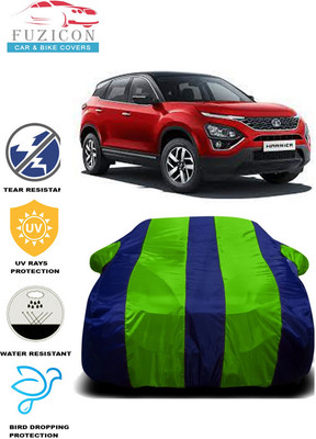 FUZICON Car Cover For Tata Harrier (With Mirror Pockets)(Green, Blue)