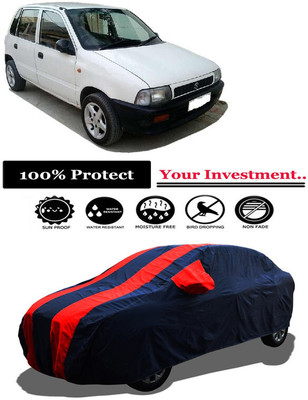 Amexride Car Cover For Maruti Suzuki Zen LX (With Mirror Pockets)(Red)