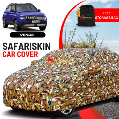 AUTOMOZEXO Car Cover For Hyundai Venue (With Mirror Pockets)(Multicolor)