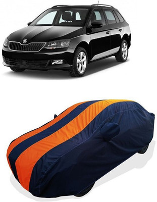QLAX Car Cover For Maruti Fabia 1.6 TDI (With Mirror Pockets)(Orange)