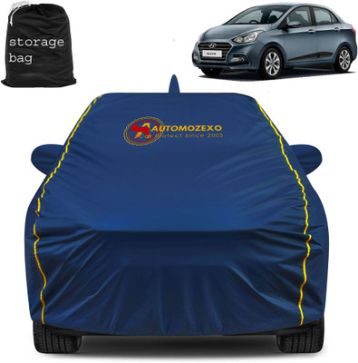 AUTOMOZEXO Car Cover For Hyundai Xcent (With Mirror Pockets)(Blue)
