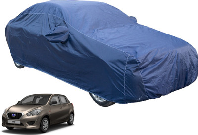 Auto Hub Car Cover For Datsun Go (With Mirror Pockets)(Blue)