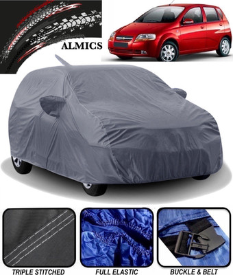 ALMICS Car Cover For Chevrolet Aveo Uva (With Mirror Pockets)(Grey)