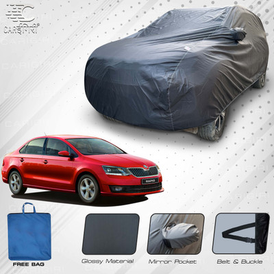 Carigiri Car Cover For Skoda Rapid (With Mirror Pockets)(Grey)