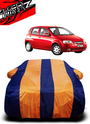 J S R Car Cover For Toyota UVA (With Mirror Pockets)(Orange, Blue)