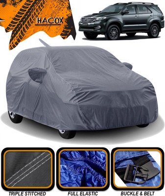 HACOX Car Cover For Toyota Fortuner Old (With Mirror Pockets)(Grey)