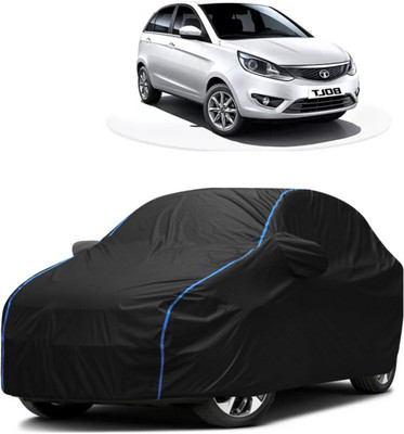 WSK Car Cover For Tata Bolt Revotron XT (With Mirror Pockets)(Black, Blue)