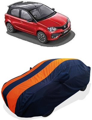 Coxtor Car Cover For Toyota Etios Liva 1.2 VX Petrol (With Mirror Pockets)(Orange)