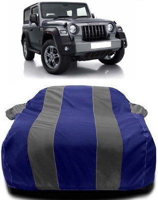 Autoprime Car Cover For Mahindra Thar Facelift (With Mirror Pockets)(Grey, Blue)