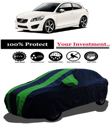 Amexride Car Cover For Volvo C30 R (With Mirror Pockets)(Green)