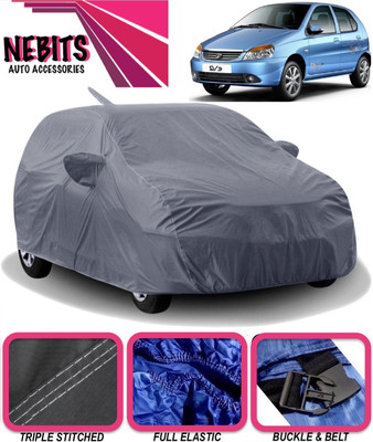 NEBITS Car Cover For Tata Indica eV2 (With Mirror Pockets)(Grey)