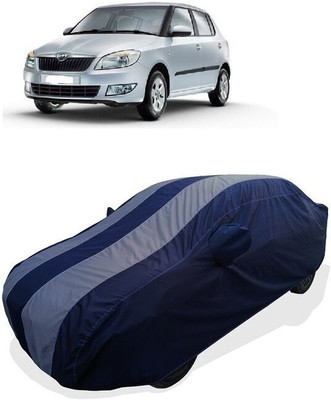 QLAX Car Cover For Maruti Fabia Active Plus 1.2 TDI CR (With Mirror Pockets)(Grey, Blue)
