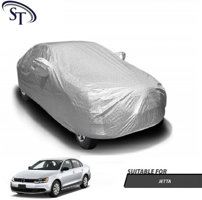 SHOBHNATH TRADING Car Cover For Volkswagen Jetta (With Mirror Pockets)(Silver)