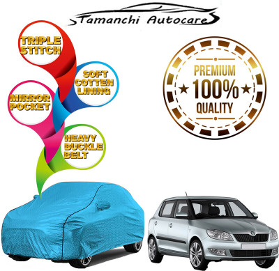 Tamanchi Autocare Car Cover For Tata Tiago (With Mirror Pockets)(Blue)