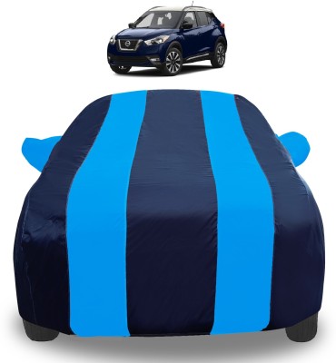 Auto Hub Car Cover For Nissan Kicks (With Mirror Pockets)(Blue)