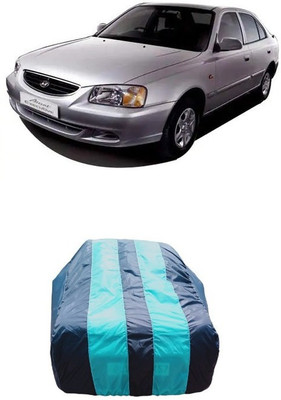 SRI GORAKHNATH TRADERS Car Cover For Hyundai Accent GLX (Without Mirror Pockets)(Blue, Multicolor)