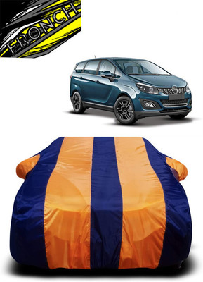 FRONCH Car Cover For Mahindra Marazzo (With Mirror Pockets)(Orange, Blue)