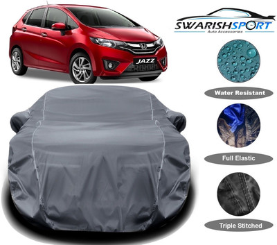 Swarish Car Cover For Honda Jazz (With Mirror Pockets)(Grey)