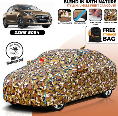 AUTOMOZEXO Car Cover For Maruti Suzuki Dzire (With Mirror Pockets)(Multicolor)