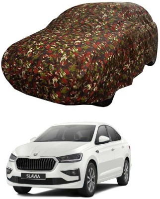 MOCKHE Car Cover For Skoda Slavia (With Mirror Pockets)(Multicolor)