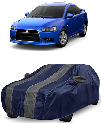 ANTOFY Car Cover For Mitsubishi Lancer (With Mirror Pockets)(Grey, Blue)